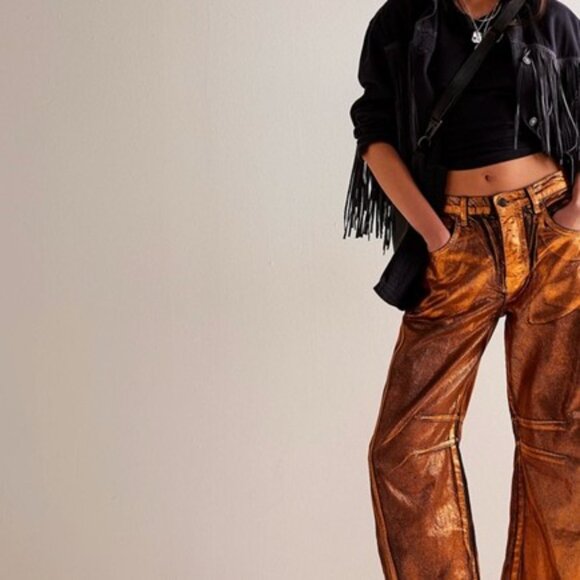 FREE PEOPLE BARREL JEANS 31 NWT - Picture 1 of 9